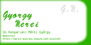 gyorgy merei business card