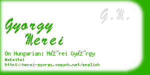 gyorgy merei business card